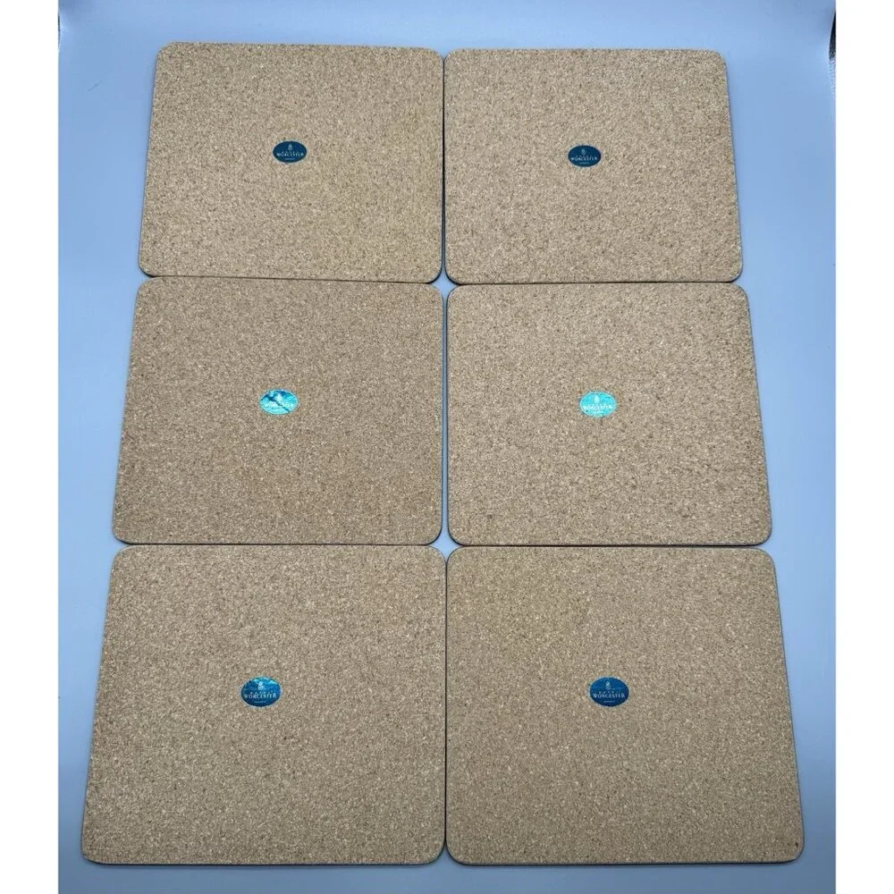 Royal Worcester Evesham Gold Corkboard Placemats Pears 8.5x7.5 inch Boxed‎